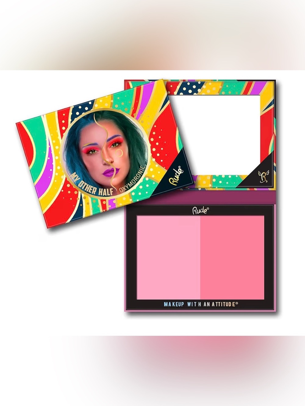 RUDE Pink Duo Blush Palette - Pink tones Makeup